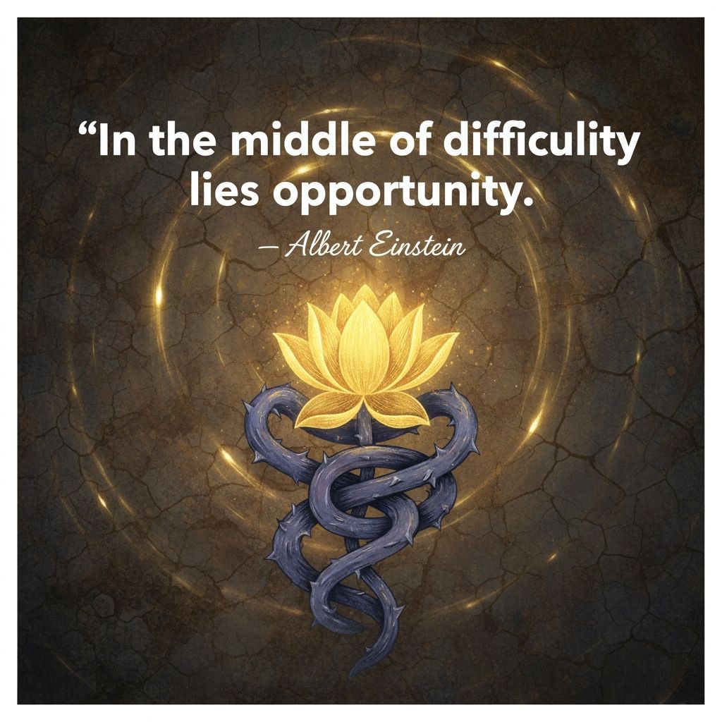 In the middle of difficulty lies opportunity.