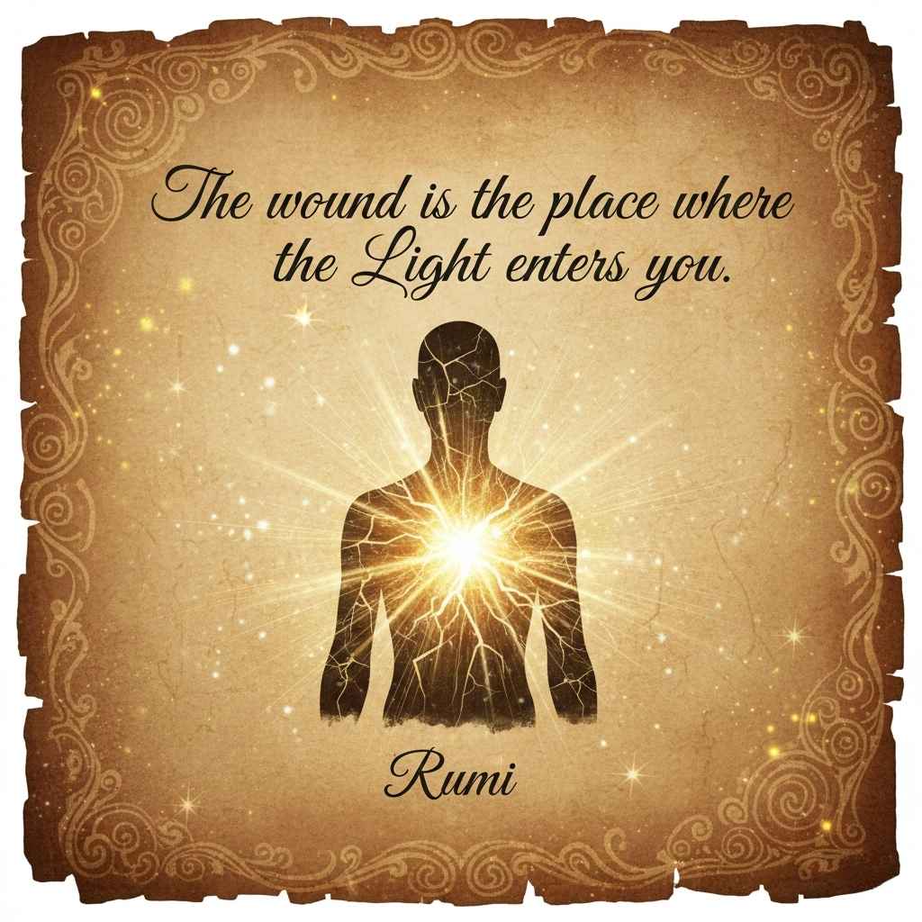 The wound is the place where the Light enters you.