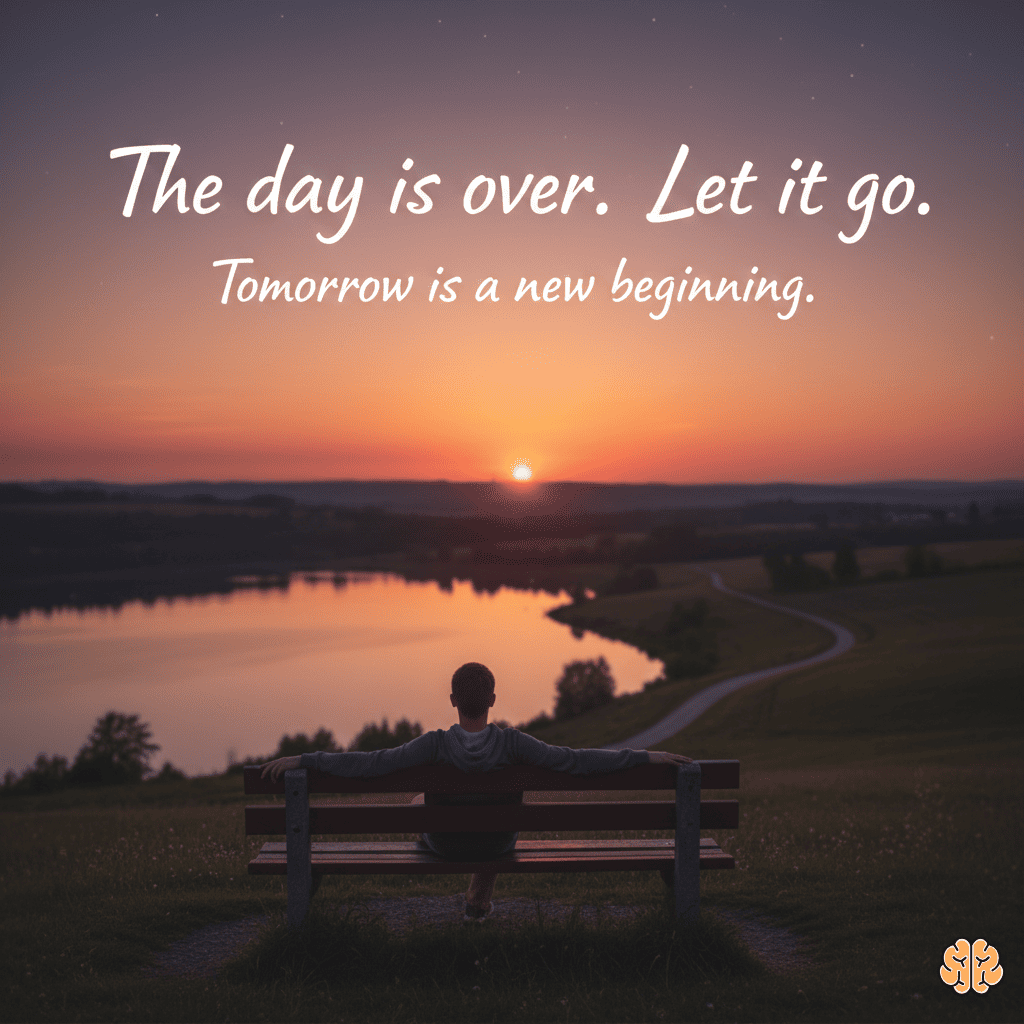 The day is over. Let it go. Tomorrow is a new beginning.