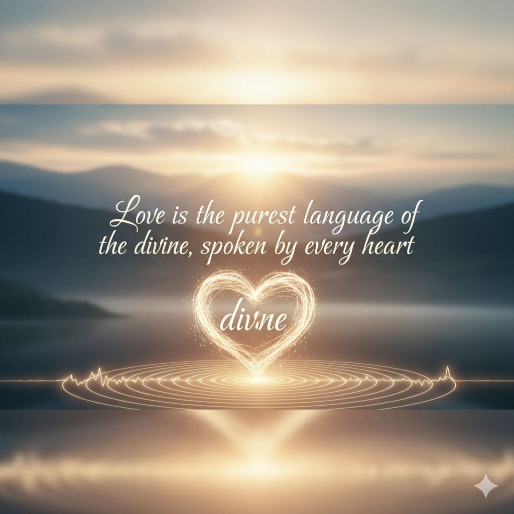 Love is the purest language of the divine, spoken by every heart