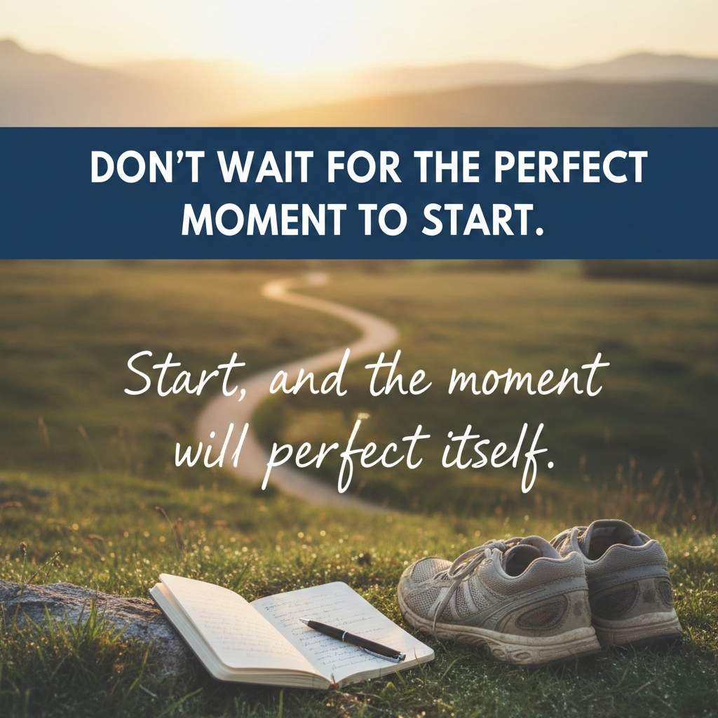 Don't wait for the perfect moment to start. Start, and the moment will perfect itself.