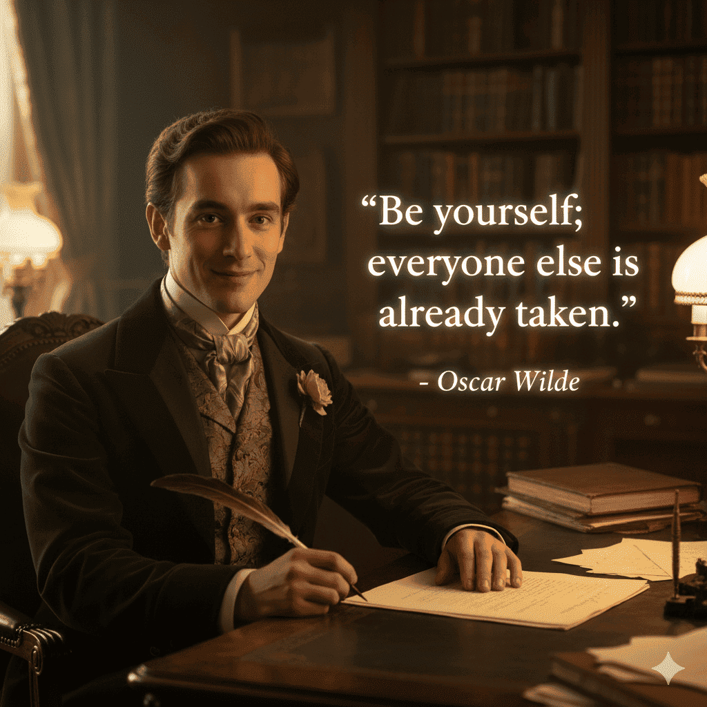 "Be yourself; everyone else is already taken." - Oscar Wilde